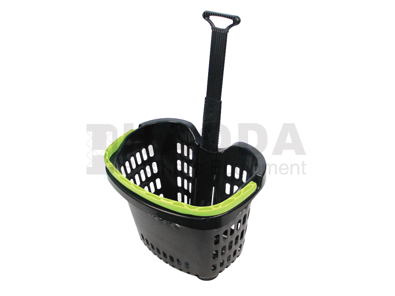 Large two wheeled trolley basket-14