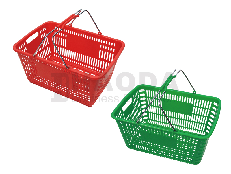 Large Electroplated Handle Handheld Basket-04
