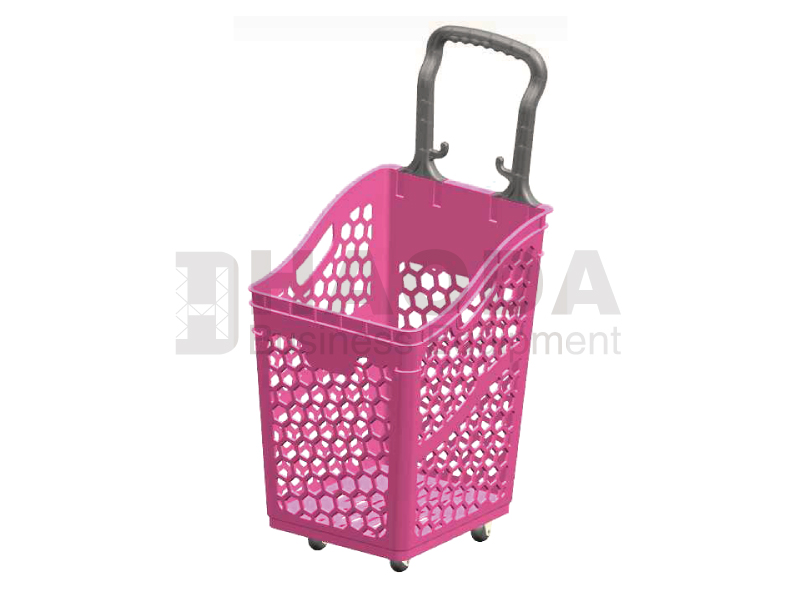 Four wheel trolley basket-18